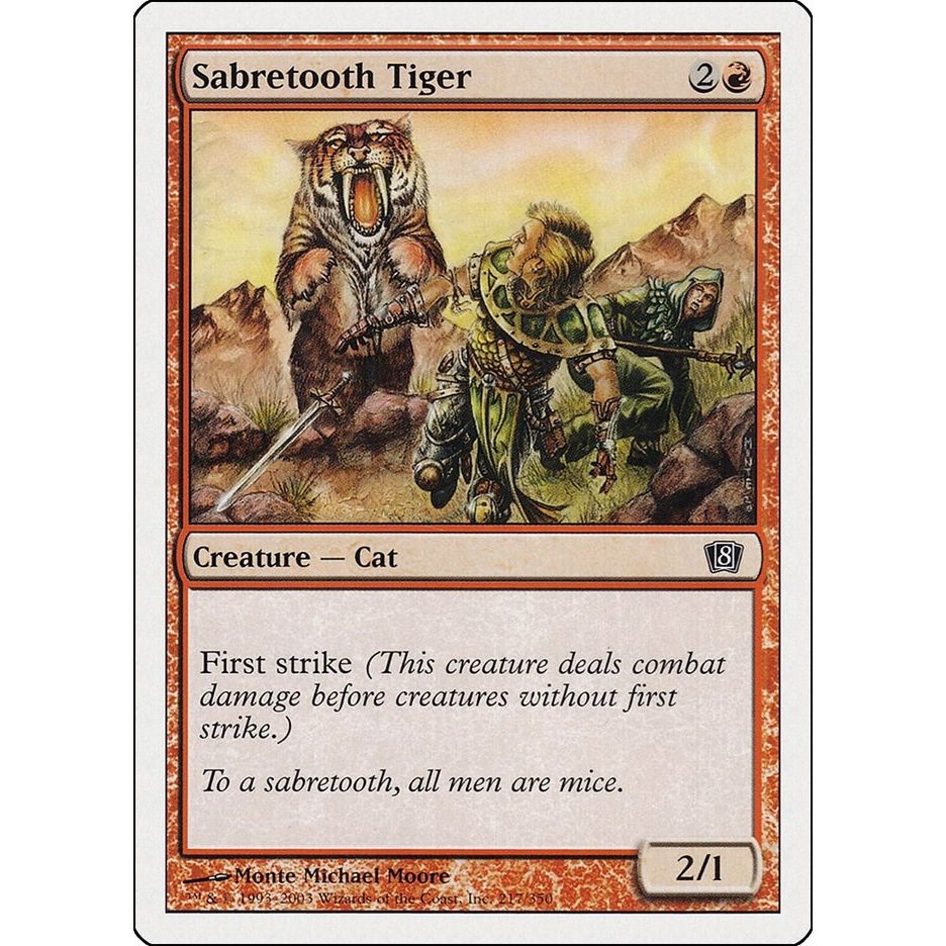 Image for Sabretooth Tiger (217) (8ED) - Magic: The Gathering