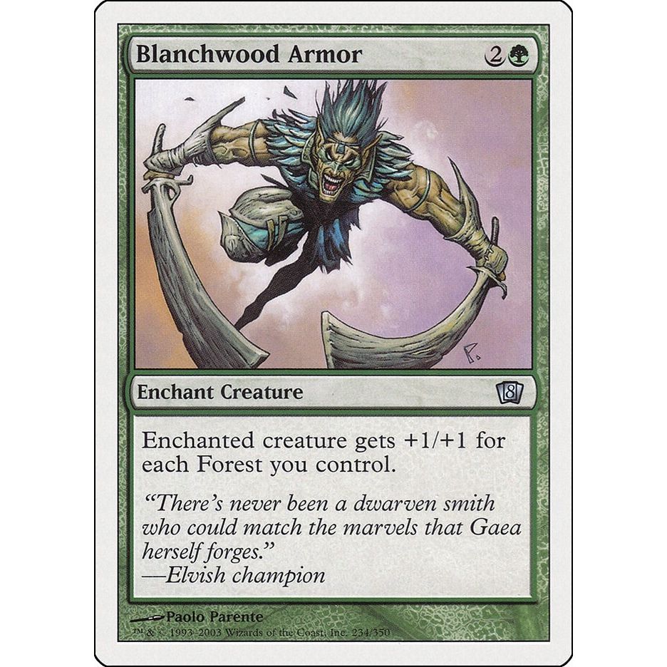 Image for Blanchwood Armor (234) (8ED) - Magic: The Gathering