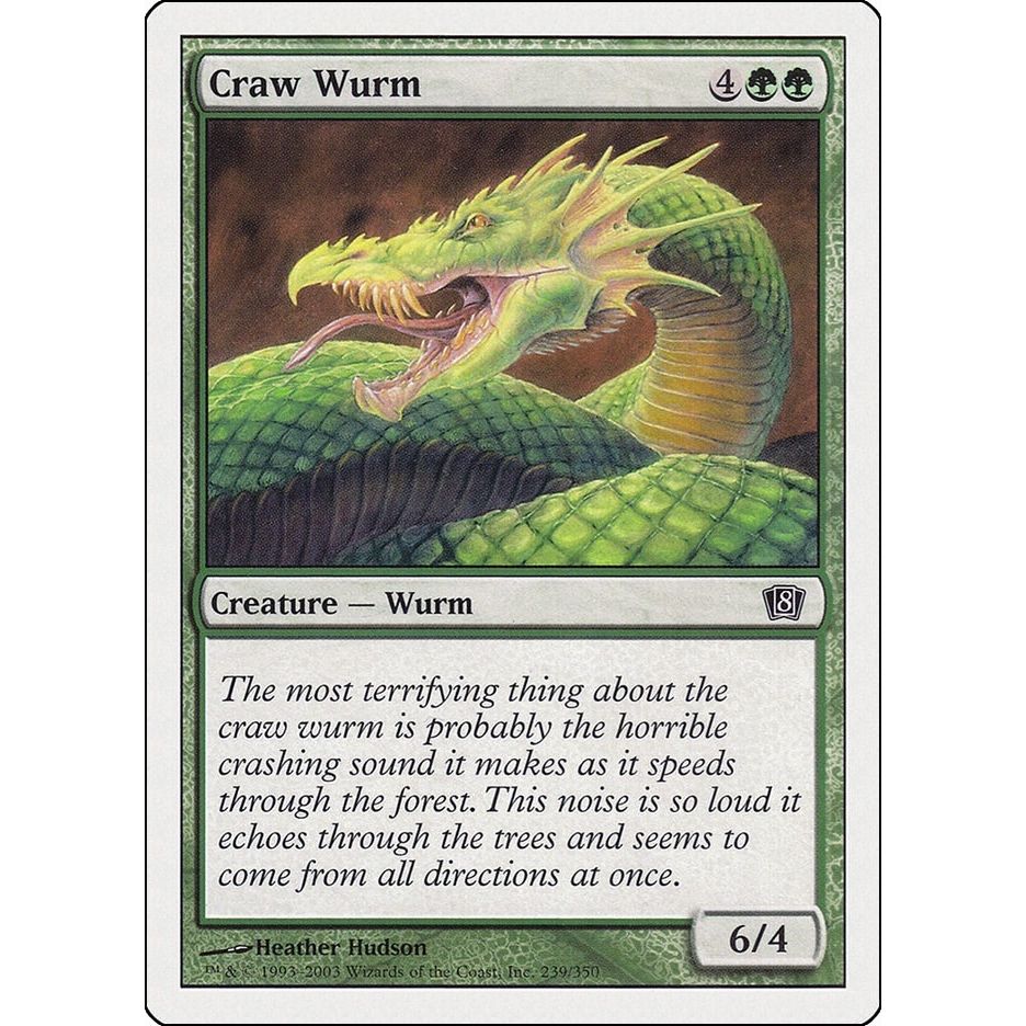 Image for Craw Wurm (239) (8ED) - Magic: The Gathering