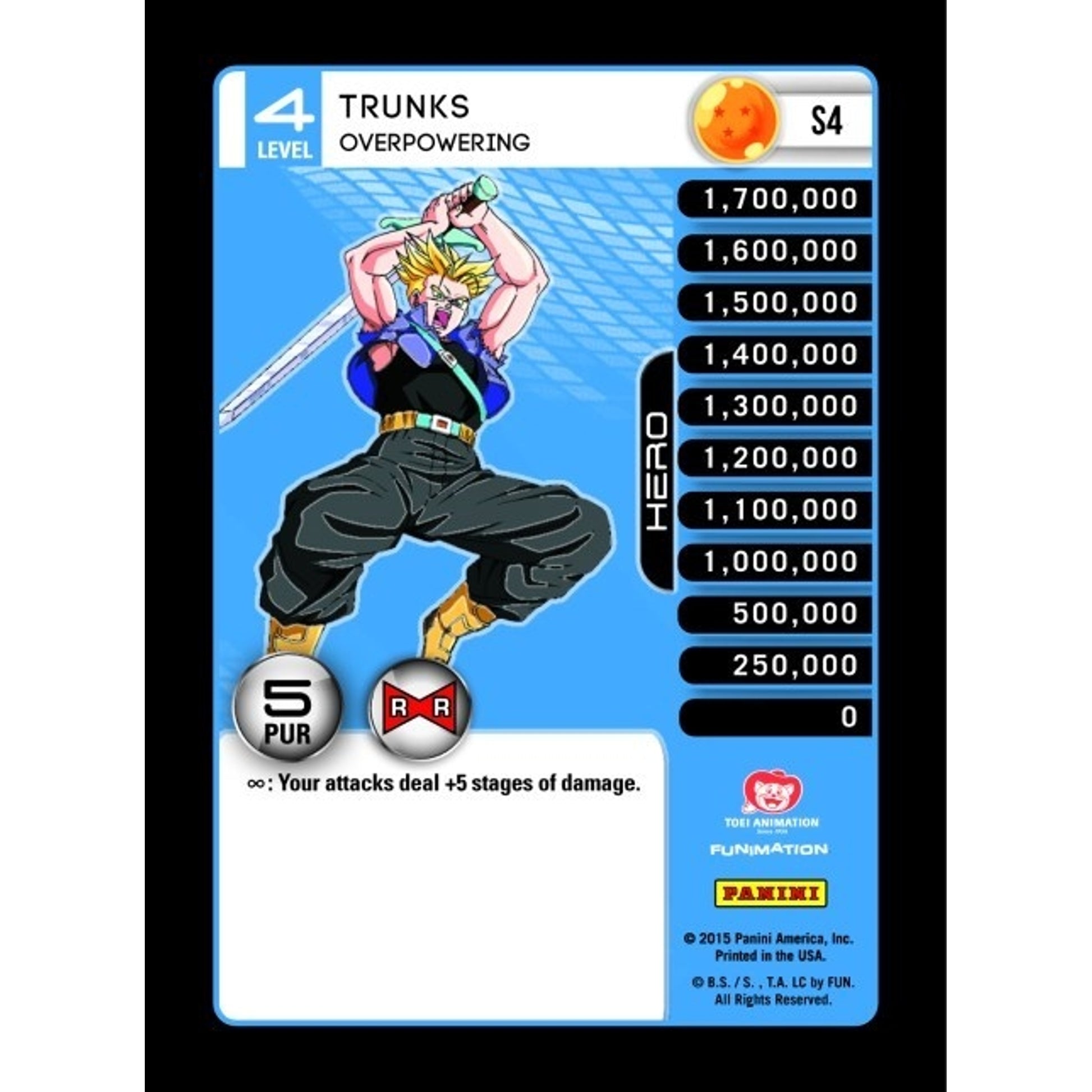 Image for Trunks - Overpowering (Rainbow Parallel Foil) (S4) (EVO) - Dragon Ball Z TCG