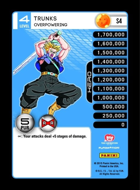 Image for Trunks - Overpowering (Rainbow Parallel Foil) (S4) (EVO) - Dragon Ball Z TCG