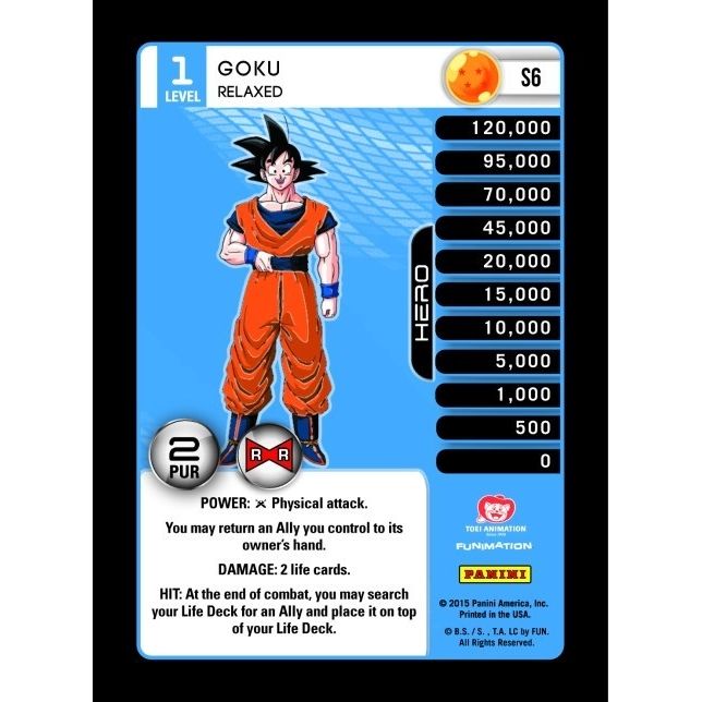 Image for Goku - Relaxed (High Tech Foil) (S6) (EVO) - Dragon Ball Z TCG