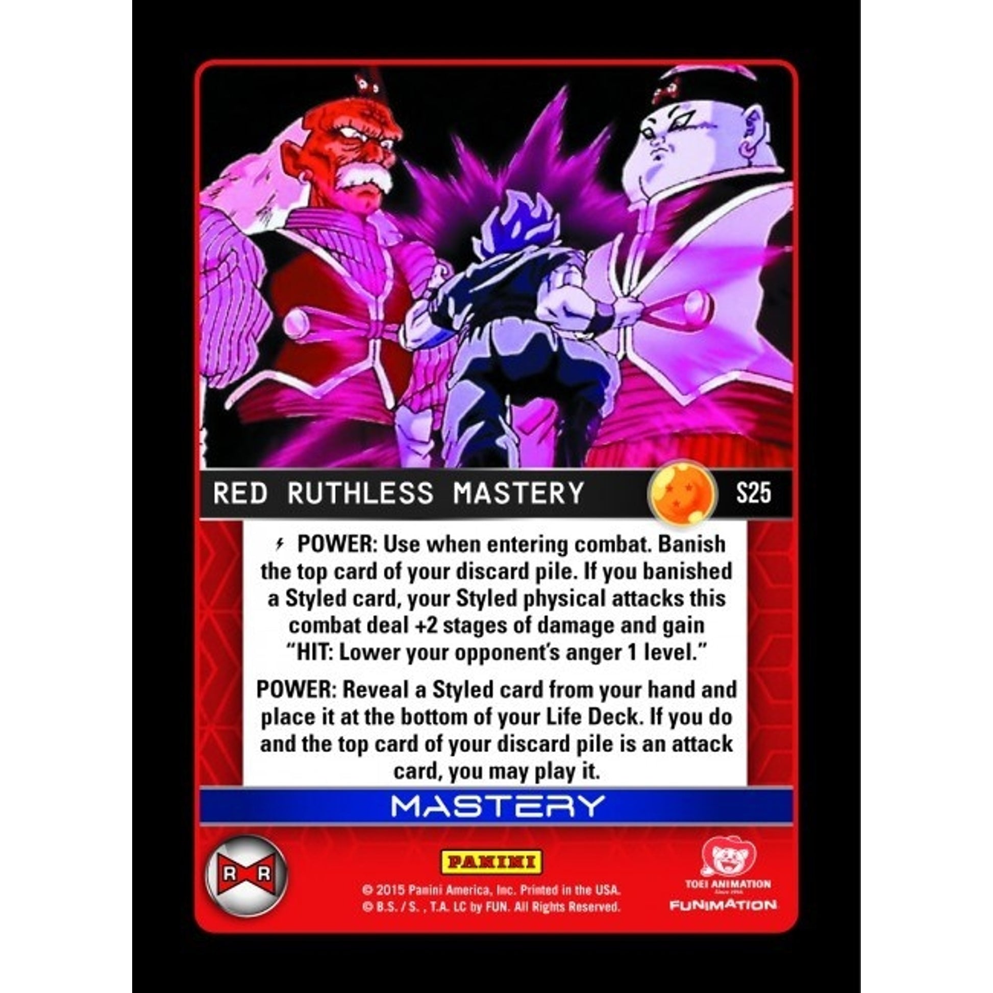 Image for Red Ruthless Mastery (Rainbow Parallel Foil) (S25) (EVO) - Dragon Ball Z TCG