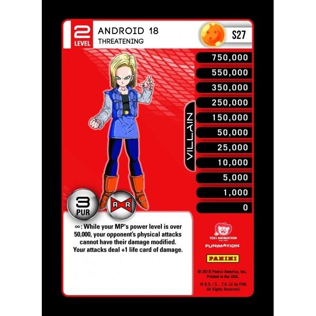 Image for Android 18 - Threatening (High Tech Foil) (S27) (EVO) - Dragon Ball Z TCG