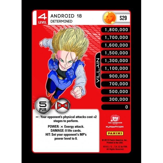 Image for Android 18 - Determined (High Tech Foil) (S29) (EVO) - Dragon Ball Z TCG