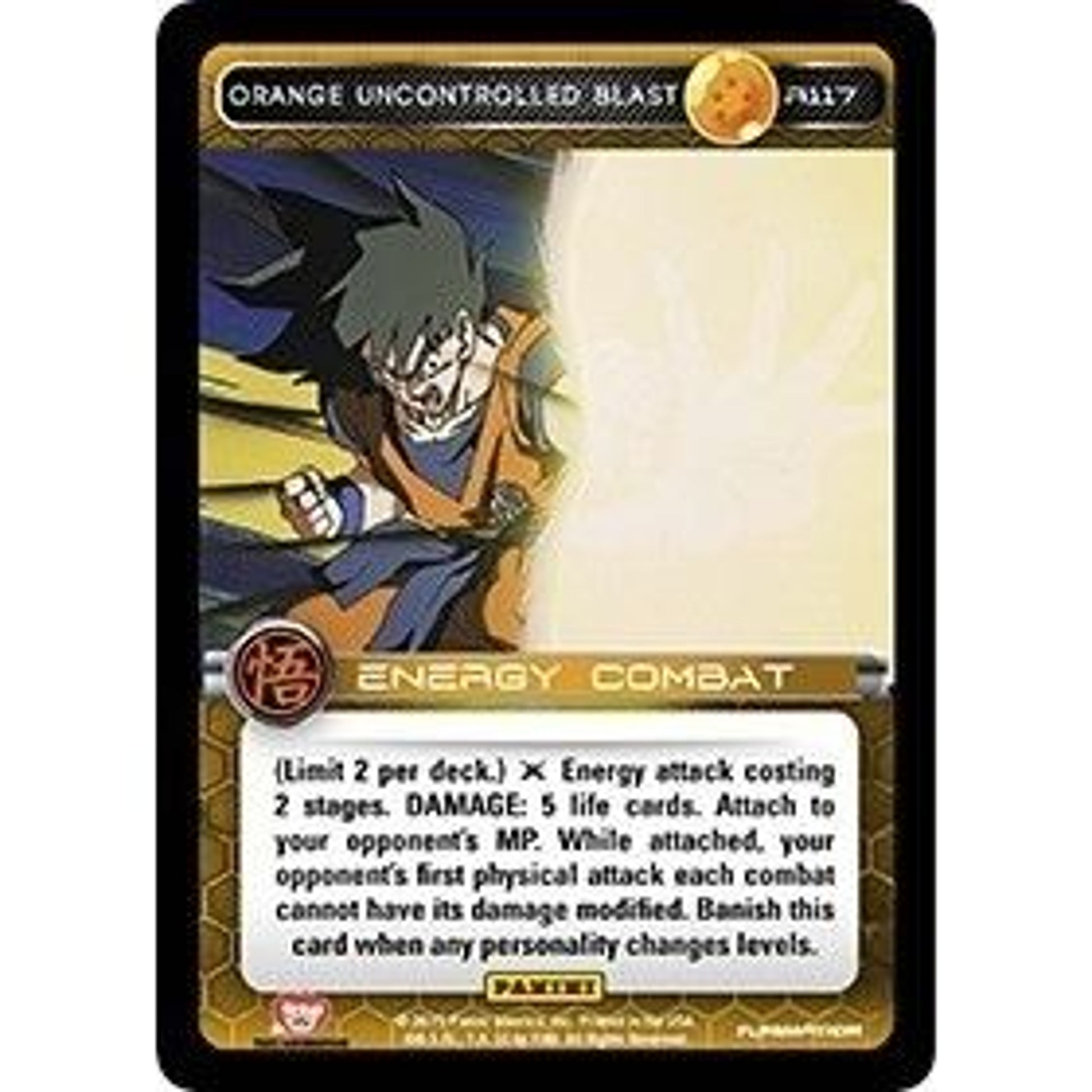 Image for Orange Uncontrolled Blast (R117) (MOV) - Dragon Ball Z TCG