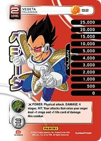 Image for Vegeta - Villainous (High Tech Foil) (S2) (BASE) - Dragon Ball Z TCG