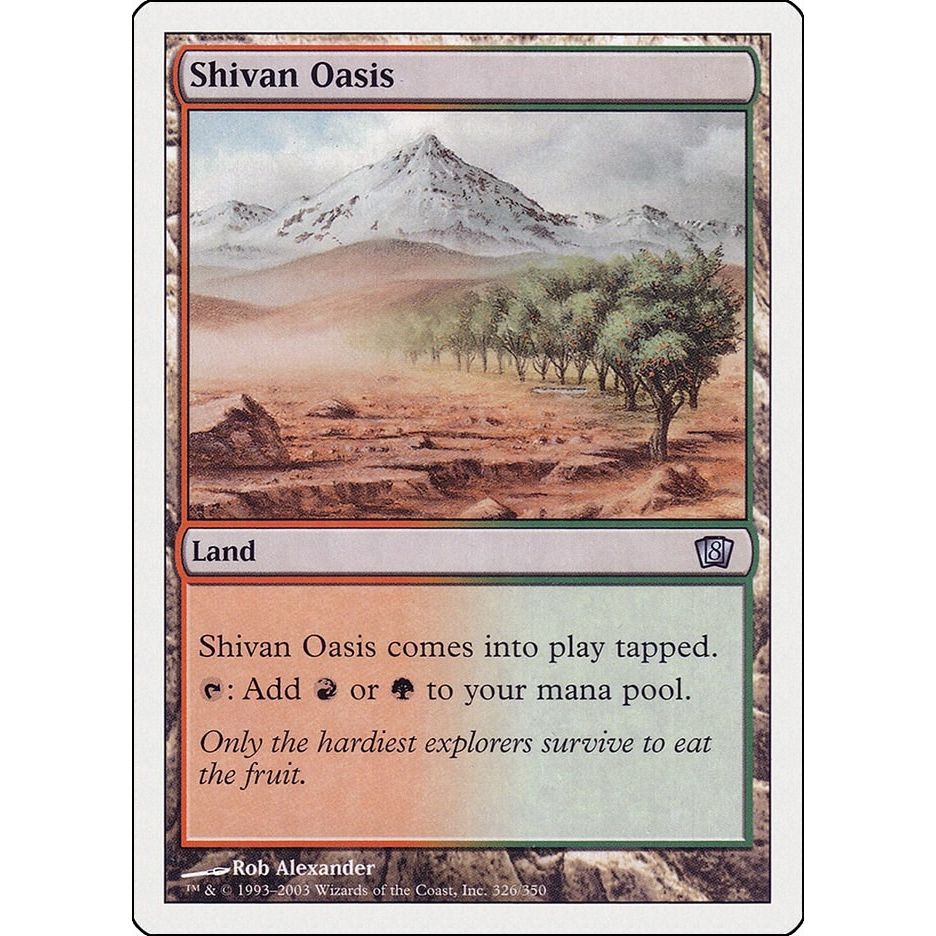 Image for Shivan Oasis (326) (8ED) - Magic: The Gathering