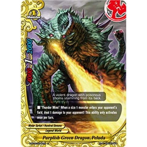 Image for Purplish Green Dragon, Peluda (H-BT02/0040EN) (H-BT02) - Future Card BuddyFight