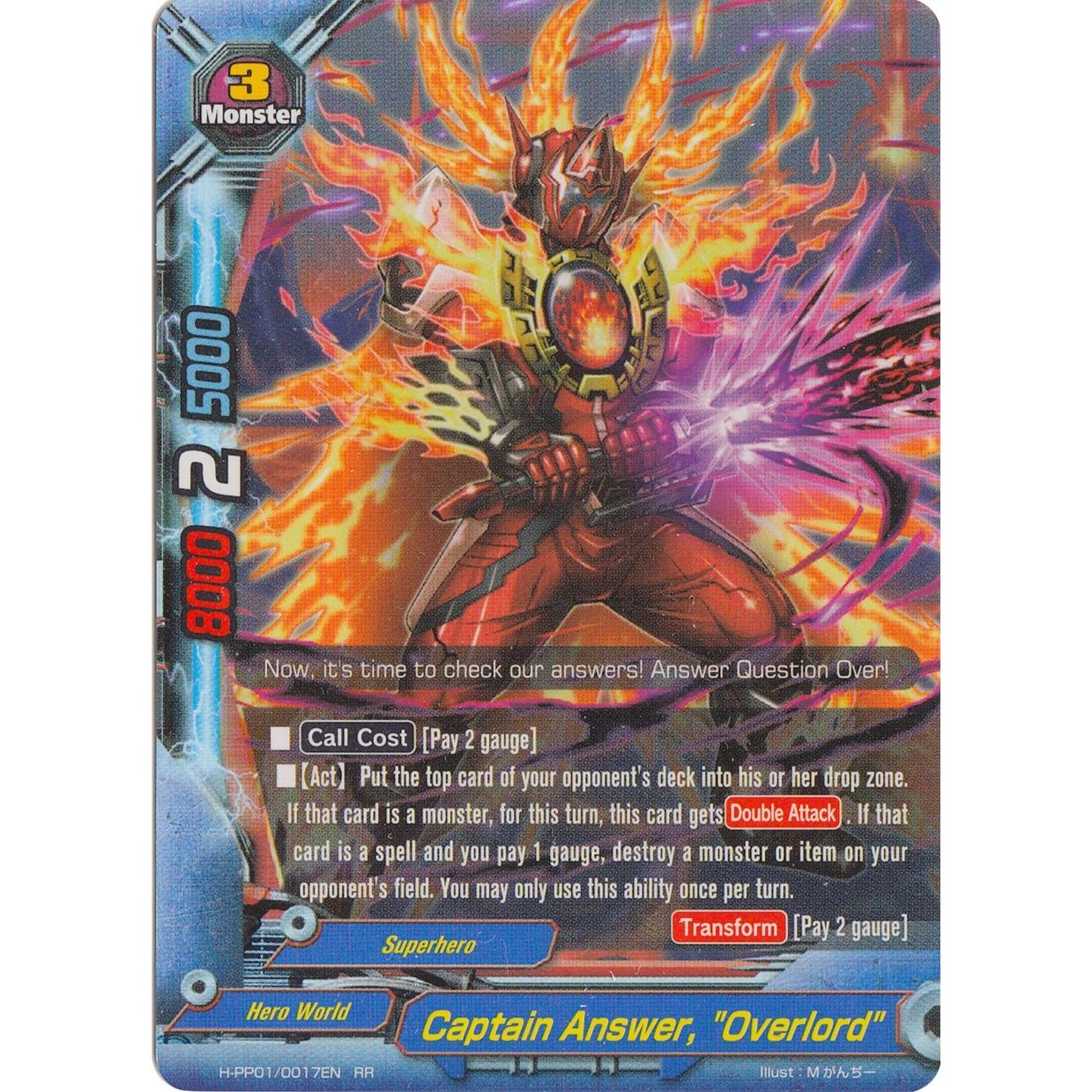 Image for Captain Answer, "Overlord" (H-PP01/0017EN) (H-PP01) - Future Card BuddyFight