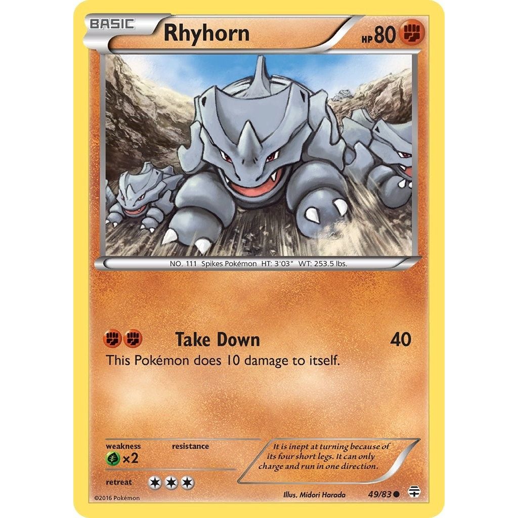 Image for Rhyhorn (49/83) (GEN) - Pokemon