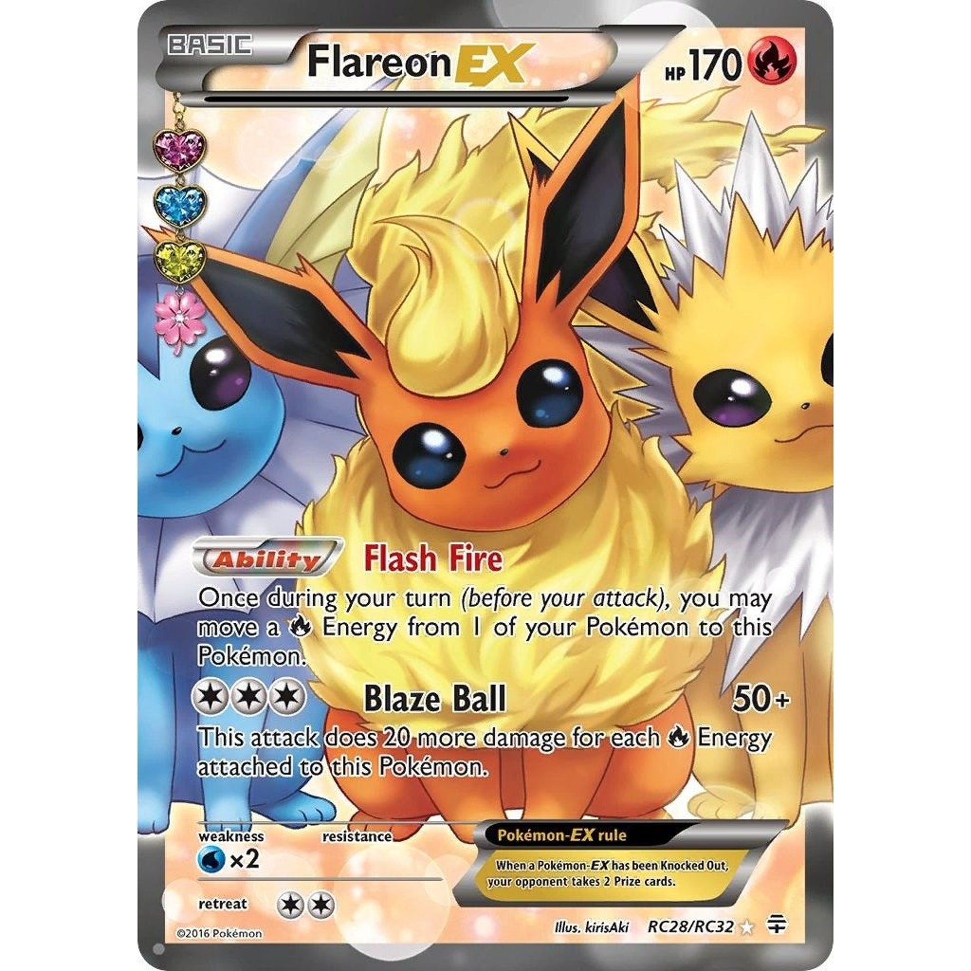 Image for Flareon EX (Full Art) (RC28/RC32) (GEN) - Pokemon