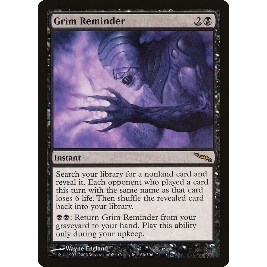 Image for Grim Reminder (66) (MRD) - Magic: The Gathering