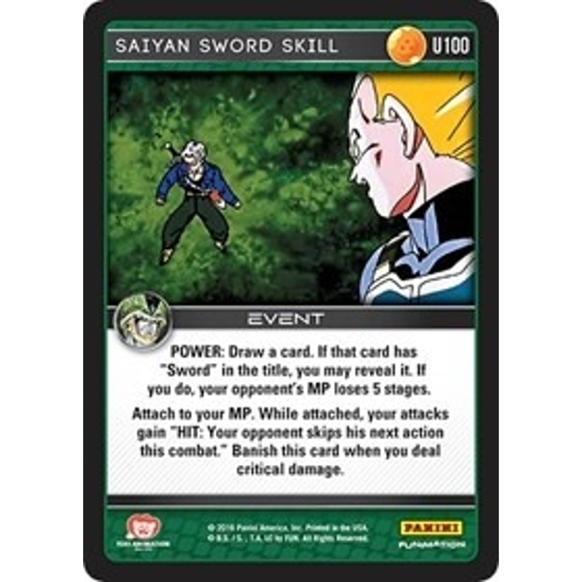 Image for Saiyan Sword Skill (U100) (PER) - Dragon Ball Z TCG