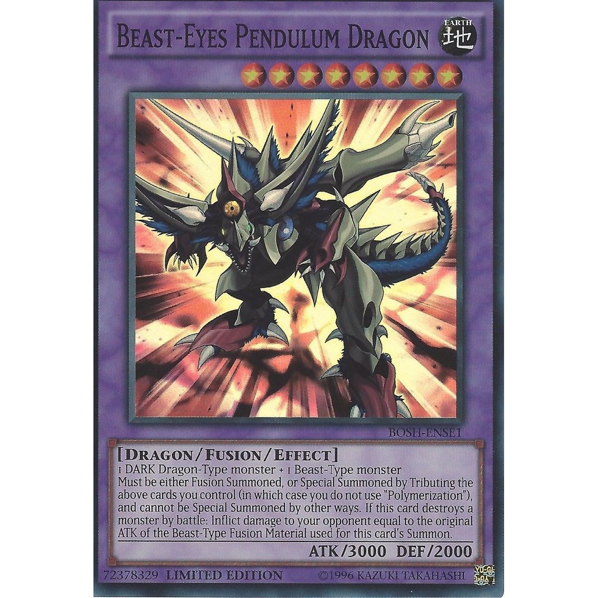 Image for Beast-Eyes Pendulum Dragon (BOSH-ENSE1) (BOSH) - YuGiOh