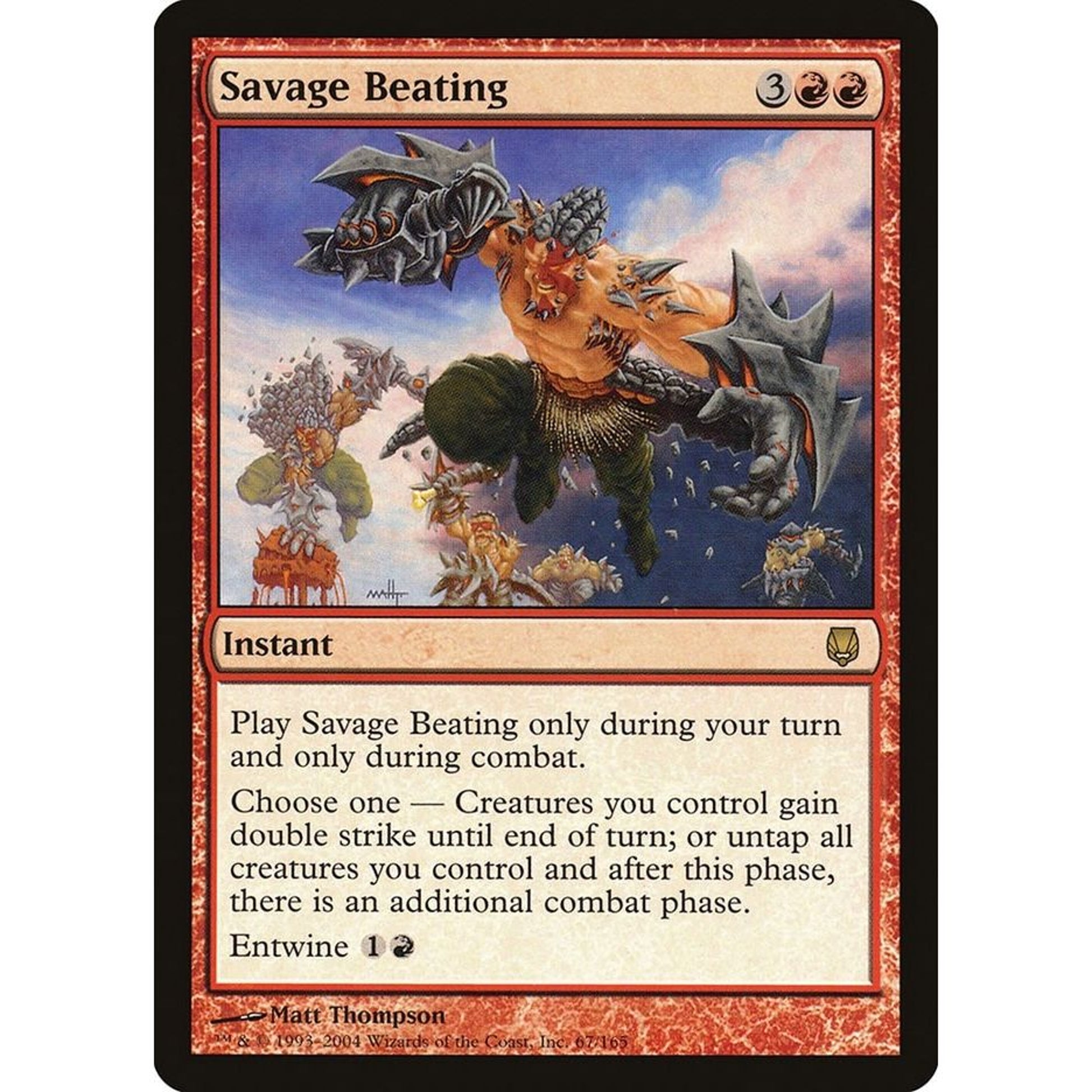 Image for Savage Beating (67) (DST) - Magic: The Gathering