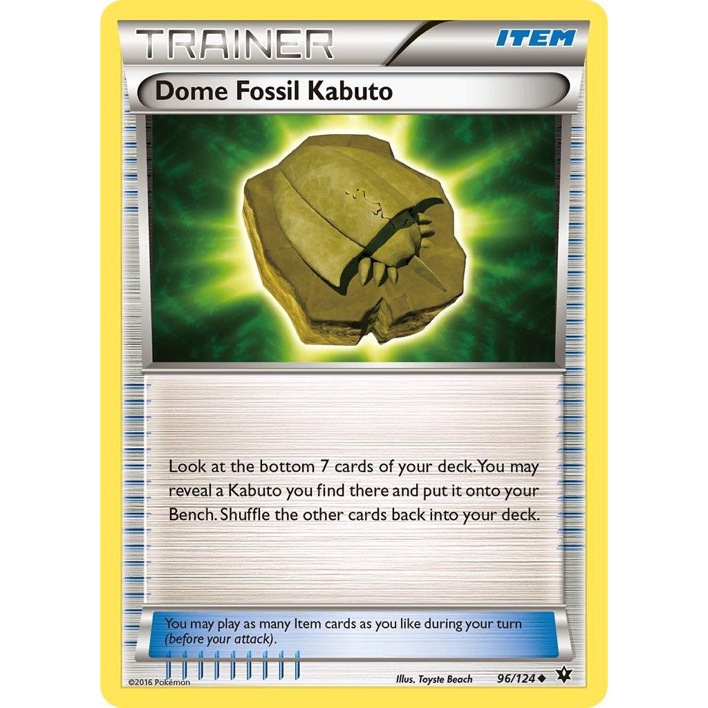 Image for Dome Fossil Kabuto (96/124) (FCO) - Pokemon
