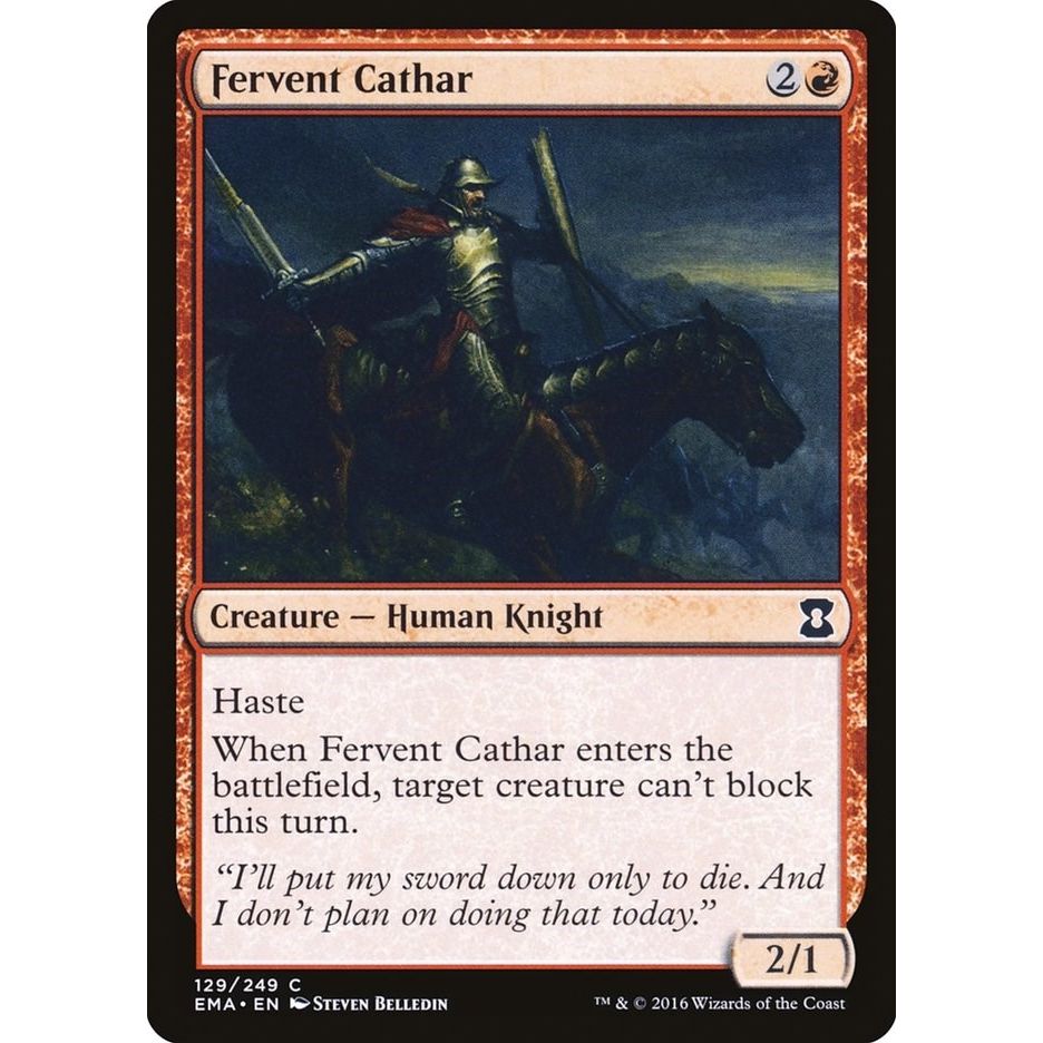 Image for Fervent Cathar (129) (EMA) - Magic: The Gathering