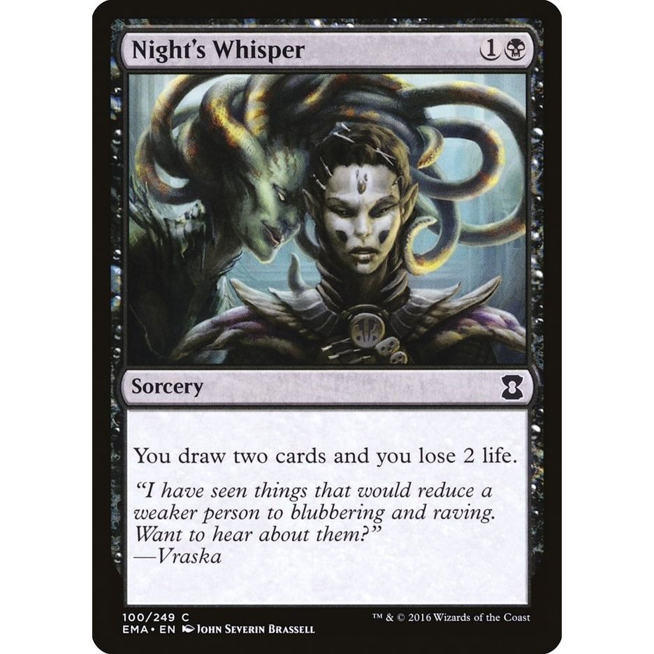 Image for Night's Whisper (100) (EMA) - Magic: The Gathering