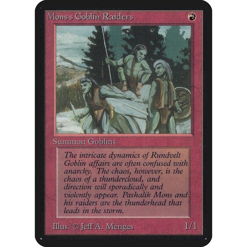 Image for Mons's Goblin Raiders (LEA) - Magic: The Gathering
