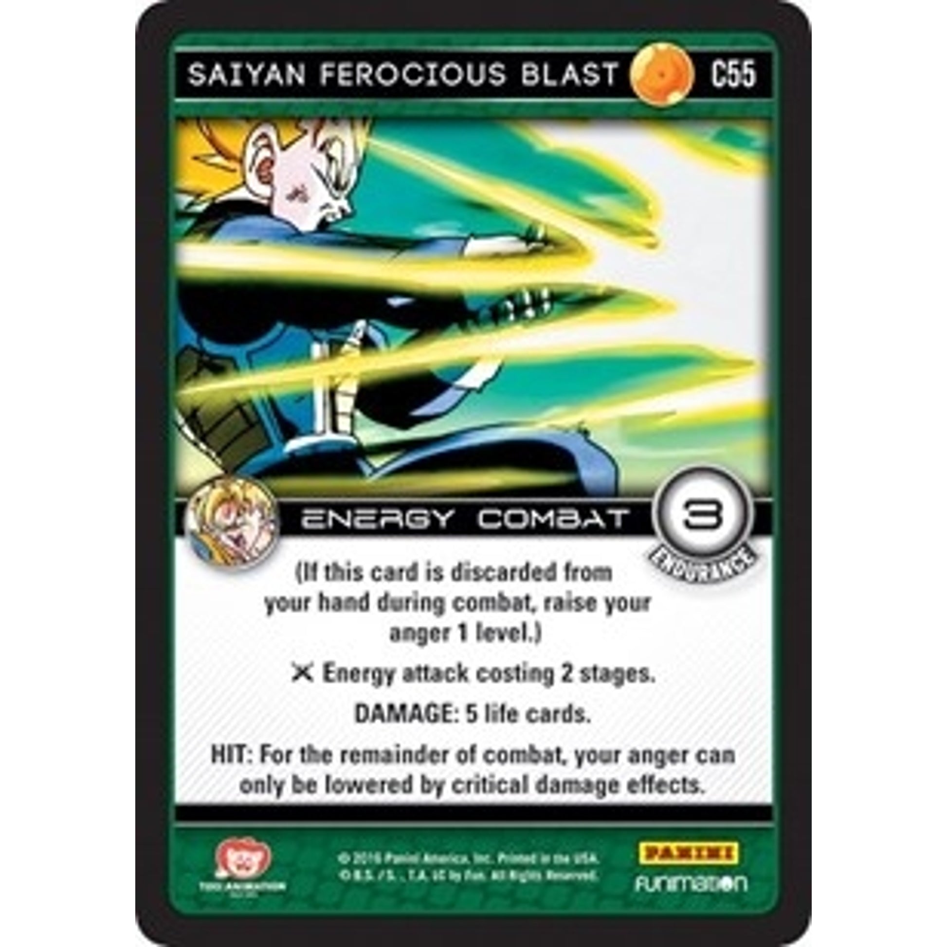 Image for Saiyan Ferocious Blast (C55) (VEN) - Dragon Ball Z TCG