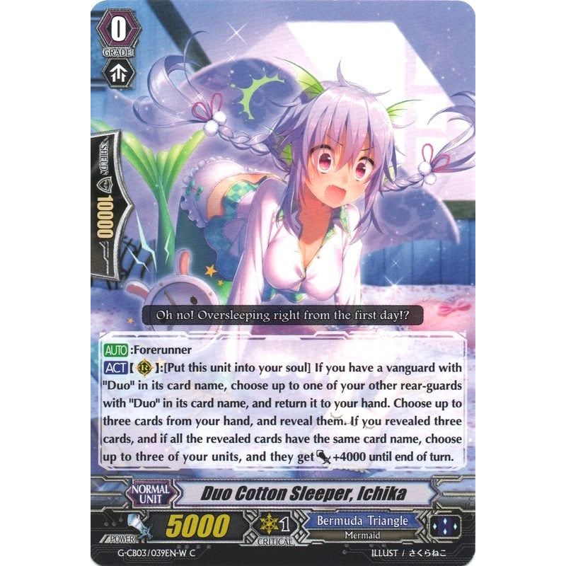 Image for Duo Cotton Sleeper, Ichika (White) (G-CB03/039EN W) (G-CB03) - Cardfight Vanguard