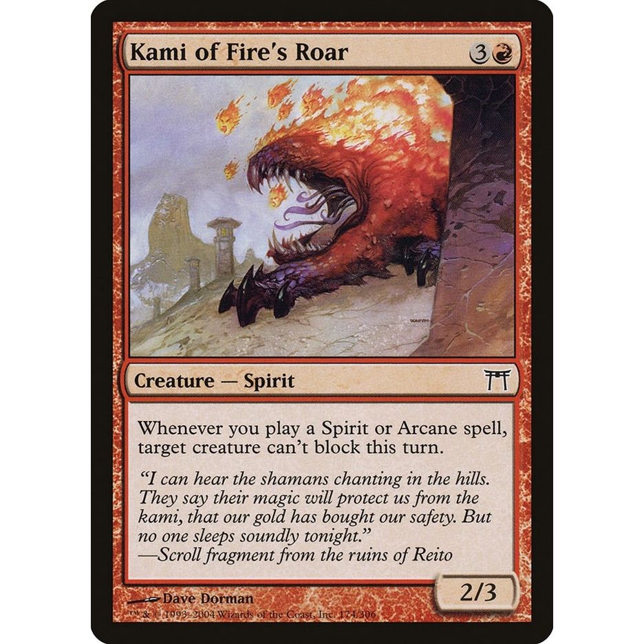 Image for Kami of Fire's Roar (174) (CHK) - Magic: The Gathering