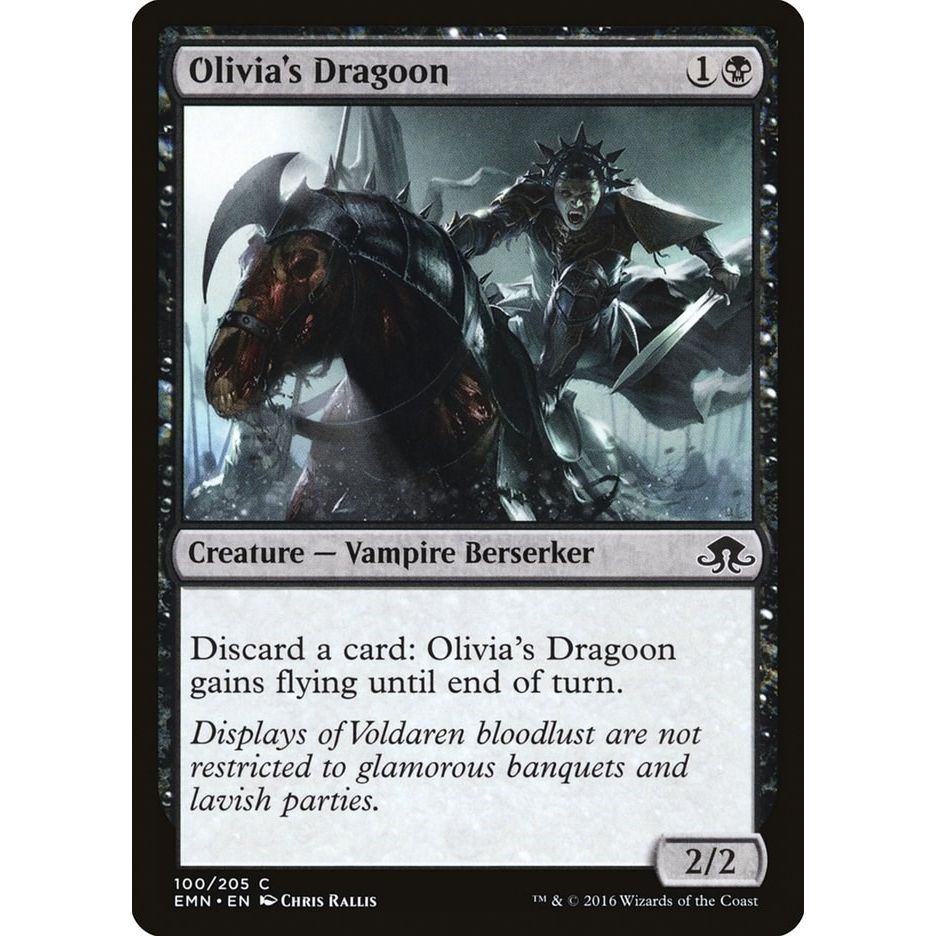 Image for Olivia's Dragoon (100) (EMN) - Magic: The Gathering