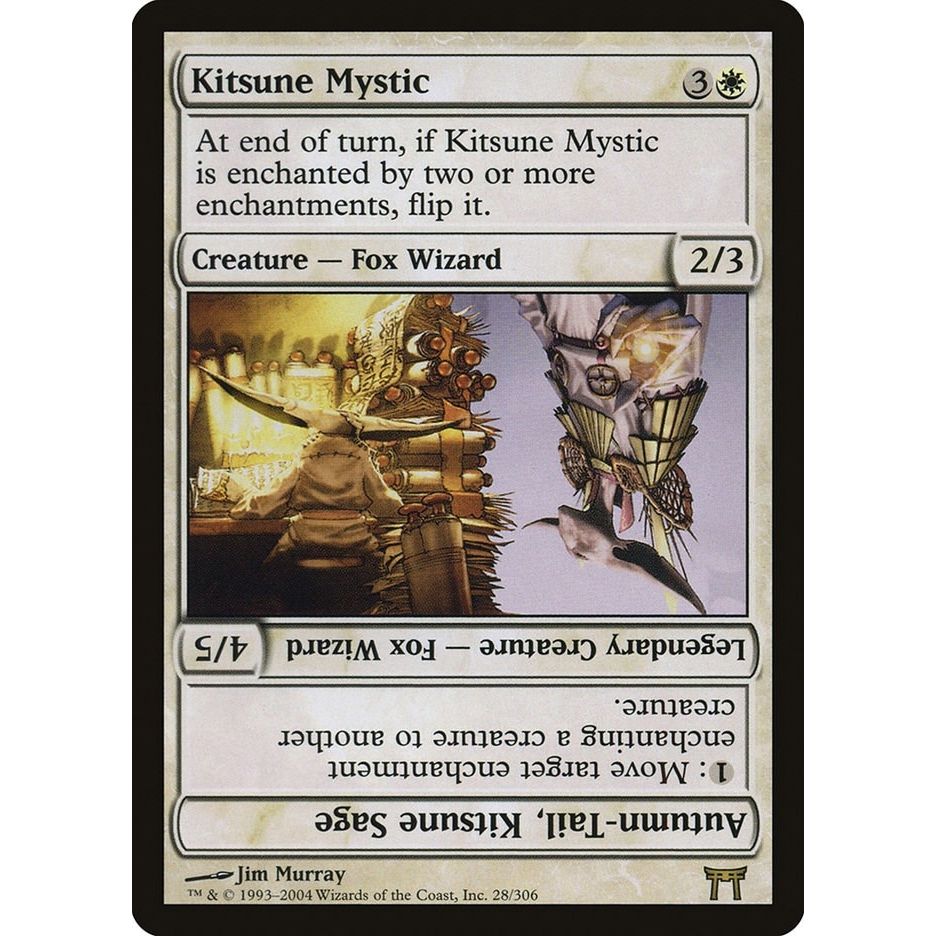 Image for Kitsune Mystic // Autumn-Tail, Kitsune Sage (28) (CHK) - Magic: The Gathering