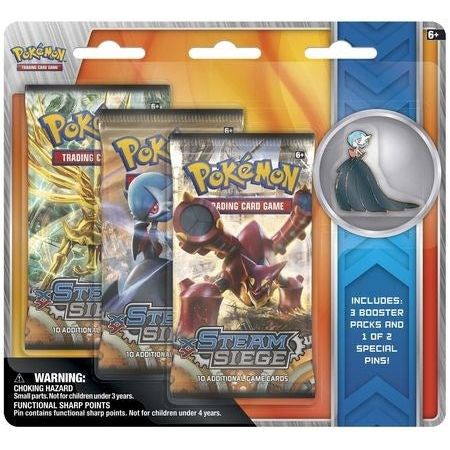 Image for Steam Siege Collectible Pin 3 Pack Blister [Shiny Mega Gardevoir] - Pokemon