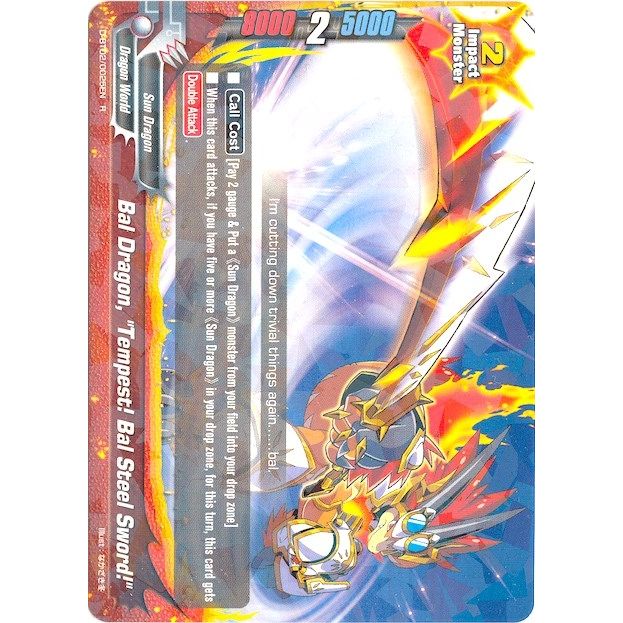 Image for Bal Dragon, "Tempest! Bal Steel Sword!" (D-BT02/0025EN) (D-BT02) - Future Card BuddyFight