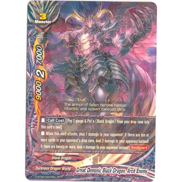 Image for Great Demonic Black Dragon, Arch Enemy (D-BT02/0037EN) (D-BT02) - Future Card BuddyFight