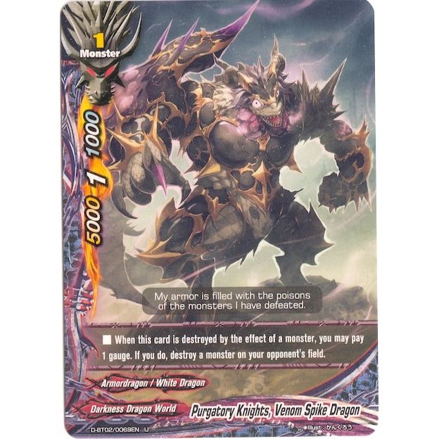Image for Purgatory Knights, Venom Spike Dragon (D-BT02/0069EN) (D-BT02) - Future Card BuddyFight