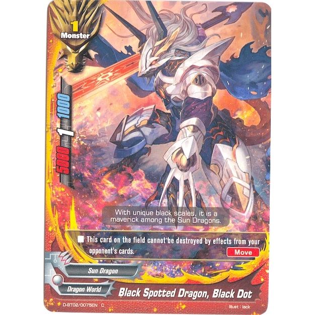 Image for Black Spotted Dragon, Black Dot (D-BT02/0075EN) (D-BT02) - Future Card BuddyFight