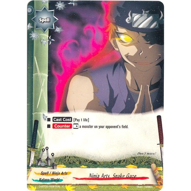 Image for Ninja Arts, Snake Gaze (D-BT02/0087EN) (D-BT02) - Future Card BuddyFight