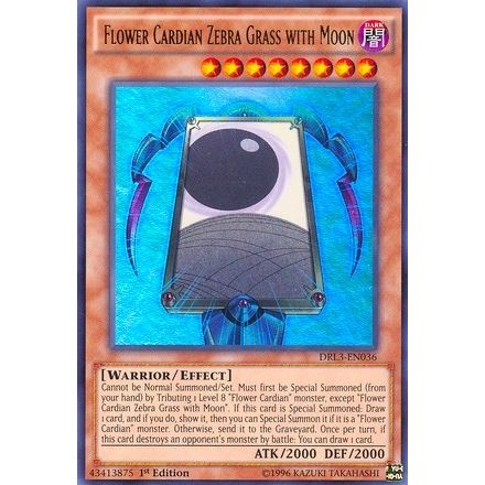 Image for Flower Cardian Zebra Grass with Moon (DRL3-EN036) (DRL3) - YuGiOh