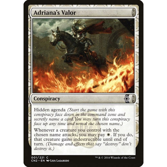 Image for Adriana's Valor (1) (CN2) - Magic: The Gathering