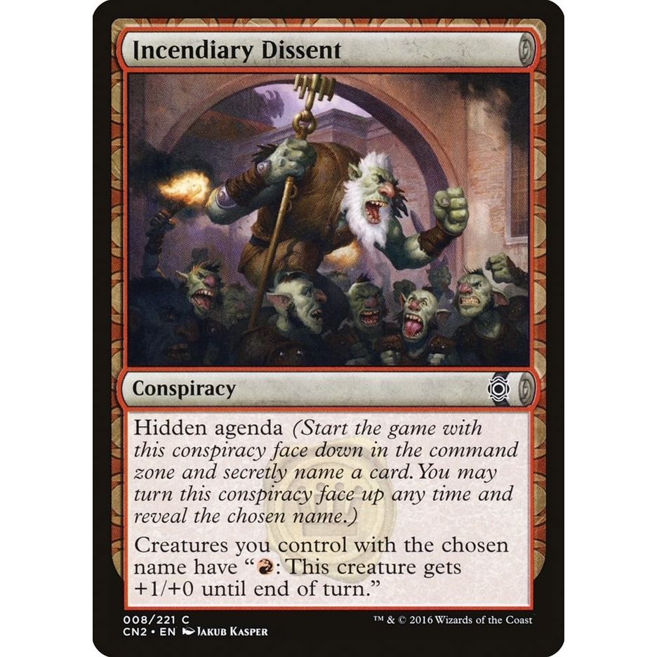Image for Incendiary Dissent (8) (CN2) - Magic: The Gathering