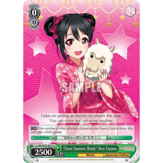 Image for "Great Summer Break" Nico Yazawa (LL/EN-W02-E021 U) (LL/EN-W02) - Weiss Schwarz