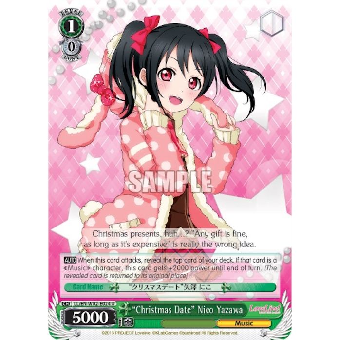 Image for "Christmas Date" Nico Yazawa (LL/EN-W02-E024 U) (LL/EN-W02) - Weiss Schwarz