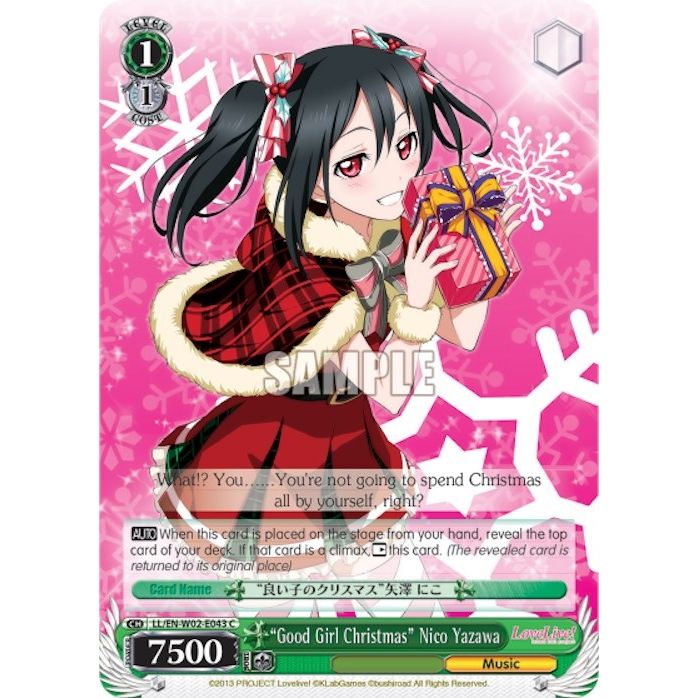Image for "Good Girl Christmas" Nico Yazawa (LL/EN-W02-E043 C) (LL/EN-W02) - Weiss Schwarz