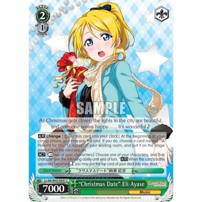 Image for "Christmas Date" Eli Ayase (LL/EN-W02-E047 C) (LL/EN-W02) - Weiss Schwarz