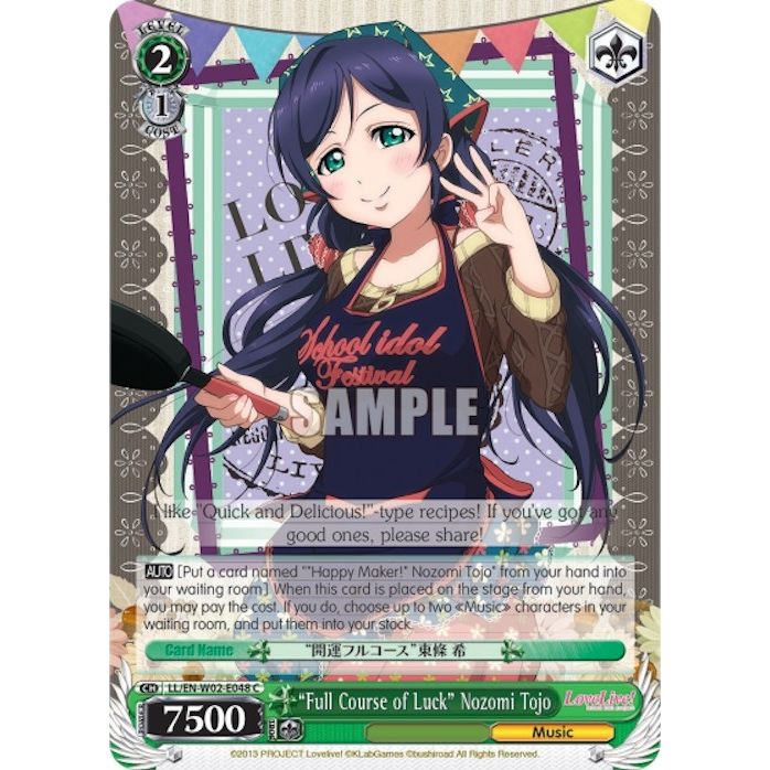 Image for "Full Course of Luck" Nozomi Tojo (LL/EN-W02-E048 C) (LL/EN-W02) - Weiss Schwarz