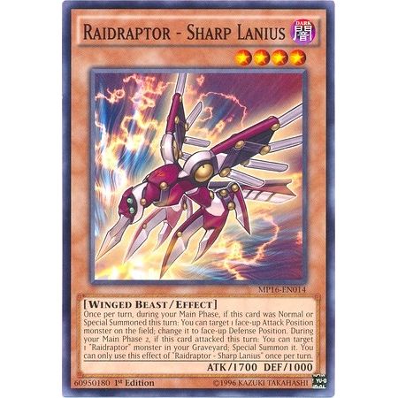 Image for Raidraptor - Sharp Lanius (MP16-EN014) (MP16) - YuGiOh
