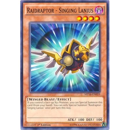 Image for Raidraptor - Singing Lanius (MP16-EN059) (MP16) - YuGiOh
