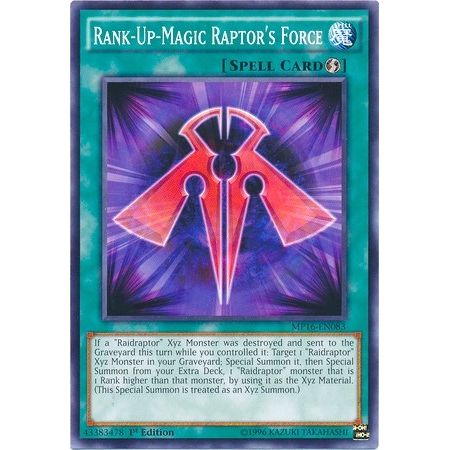 Image for Rank-Up-Magic Raptor's Force (MP16-EN083) (MP16) - YuGiOh