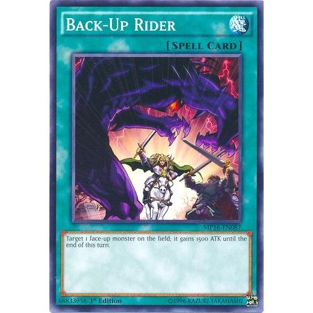 Image for Back-Up Rider (MP16-EN087) (MP16) - YuGiOh