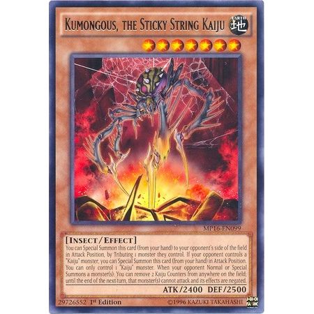 Image for Kumongous, the Sticky String Kaiju (MP16-EN099) (MP16) - YuGiOh