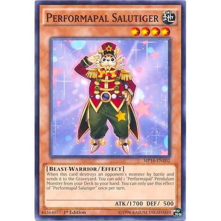Image for Performapal Salutiger (MP16-EN102) (MP16) - YuGiOh