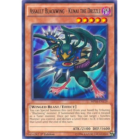 Image for Assault Blackwing - Kunai the Drizzle (MP16-EN119) (MP16) - YuGiOh